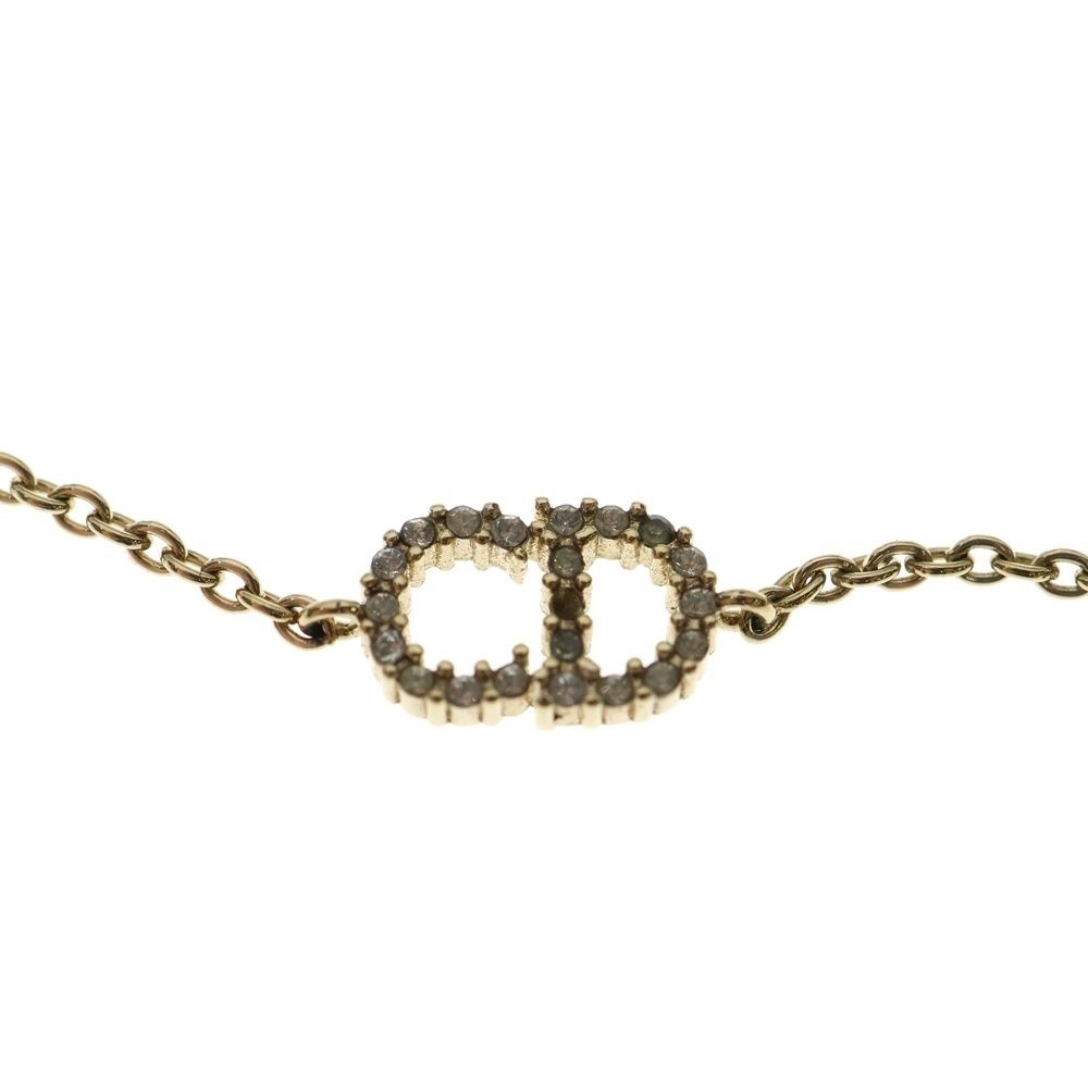 Christian Dior クリスチャンディオール CDロゴ ラインストーン チェーン ブレスレット ゴールド FORTGASGNV_COM_BR