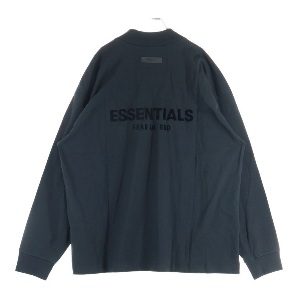 FEAR OF GOD ESSENTIALS フィアオブゴッド エッセンシャルズ L S T-SHIRT フェルトロゴ 長袖Tシャツ ロンT ブラック
