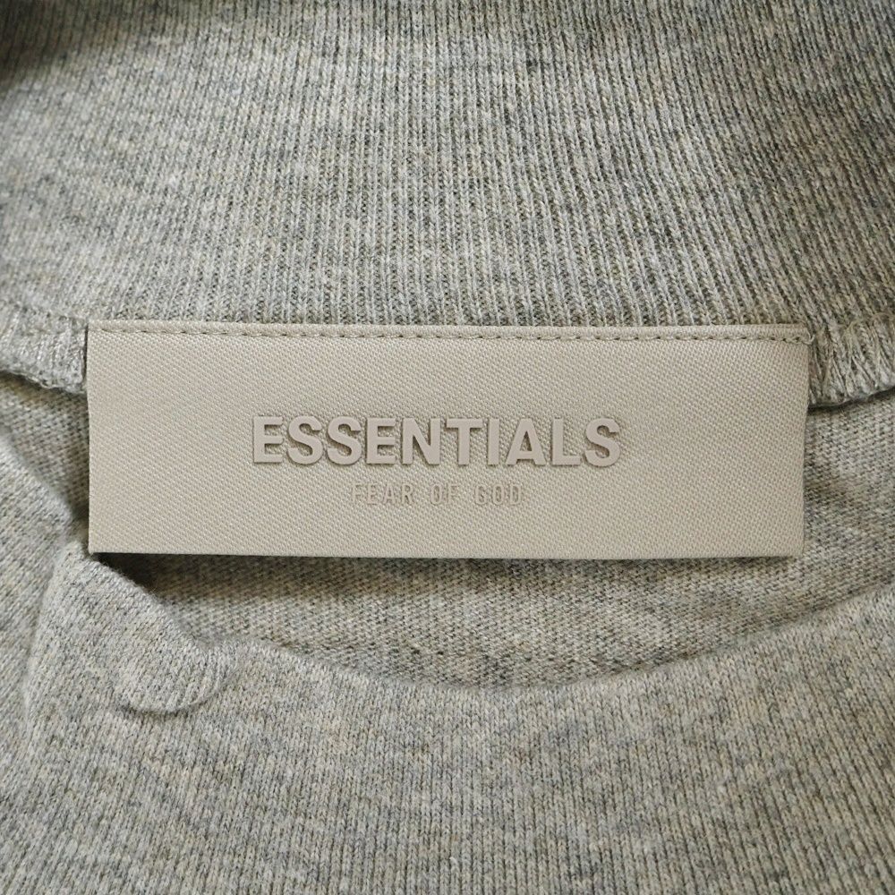 FEAR OF GOD ESSENTIALS フィアオブゴッド エッセンシャルズ L S T-SHIRT フェルトロゴ 長袖Tシャツ ロンT グレー