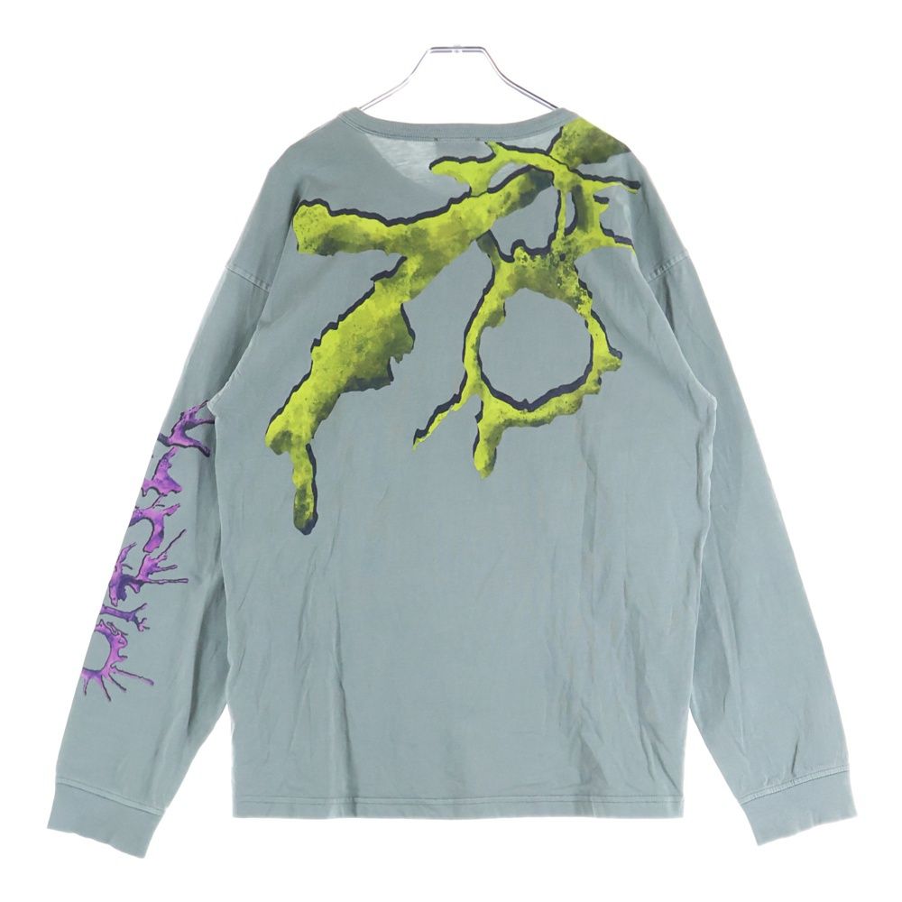 DIESEL ディーゼル T-BOXT-LS-R12 T-SHIRT フロントプリントデザイン クルーネック長袖Tシャツカットソー ロンT グレー A17641