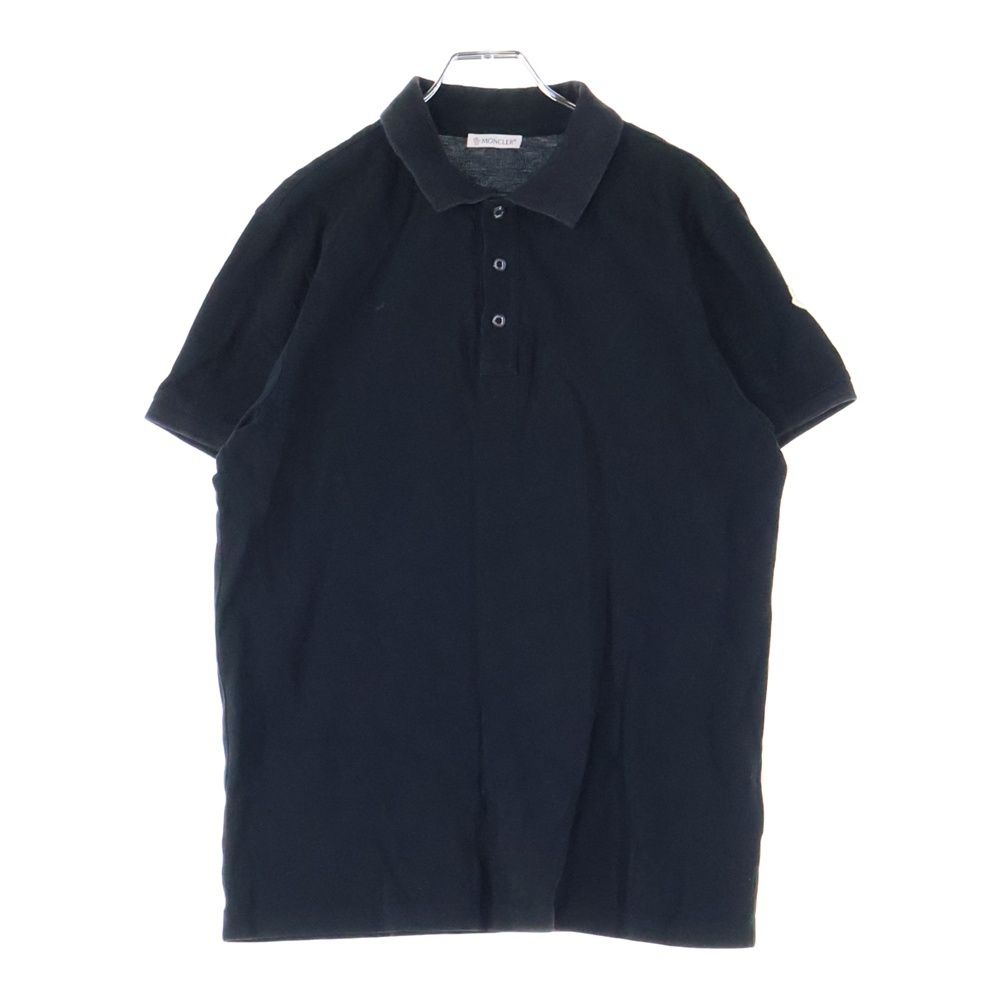 MONCLER モンクレール MAGLIA POLO MANICA CORTA 84556 ロゴワッペン 半袖ポロシャツ ブラック