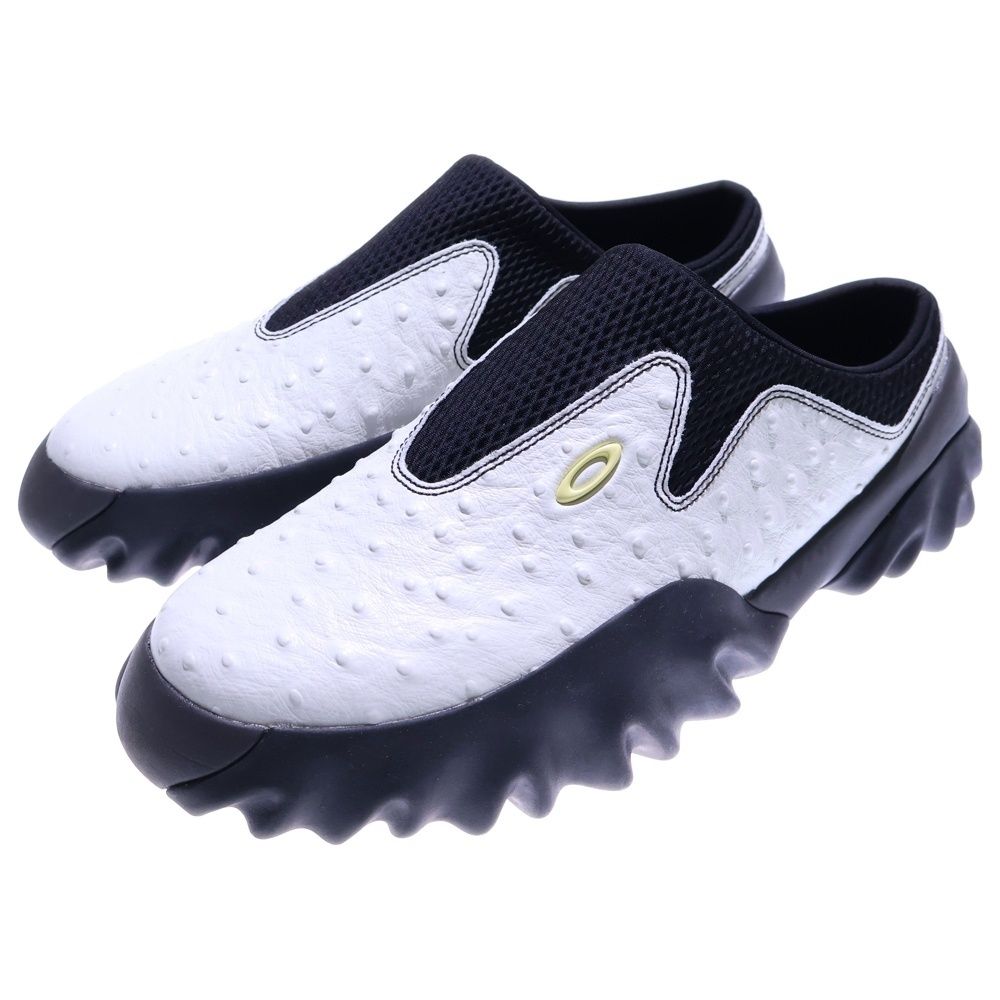 OAKLEY オークリー ×BRAIN DEAD OSTRICH CHOP SAW MULE ブレインデッド レザー ミュール サンダル ホワイト ブラック US 10.5 28.5 cm