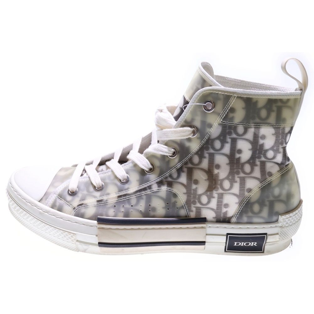 DIOR ディオール B23 High Top Sneakers オブリーク総柄 ラバーハイカットスニーカー シューズ ホワイト 3SH118YJP