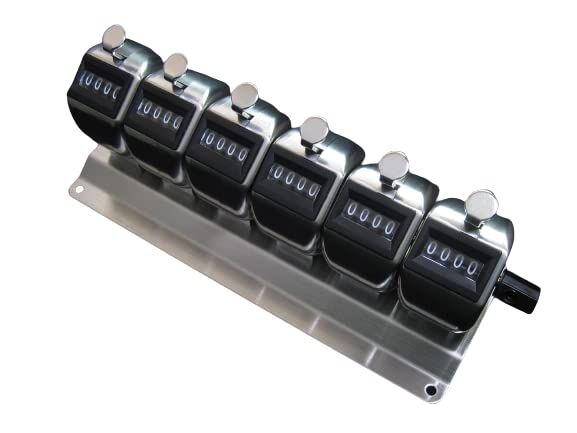 京北計器 数取器 毎分600カウント試験をクリアした正確性と耐久性に カウンター さびにくいステンレス製 交通調査などに 台付数取器6連