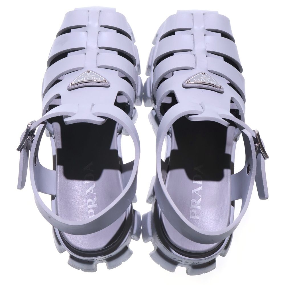 PRADA プラダ トライアングルロゴ モノリス ラバーサンダル グレー