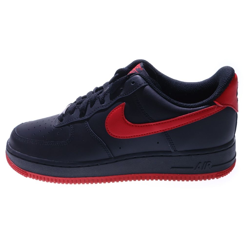 NIKE ナイキ AIR FORCE 1 07 BLACK UNIVERSITY RED エアフォース 1 ローカットスニーカー ブラック レッド US8.5 26.5cm FJ4146-002