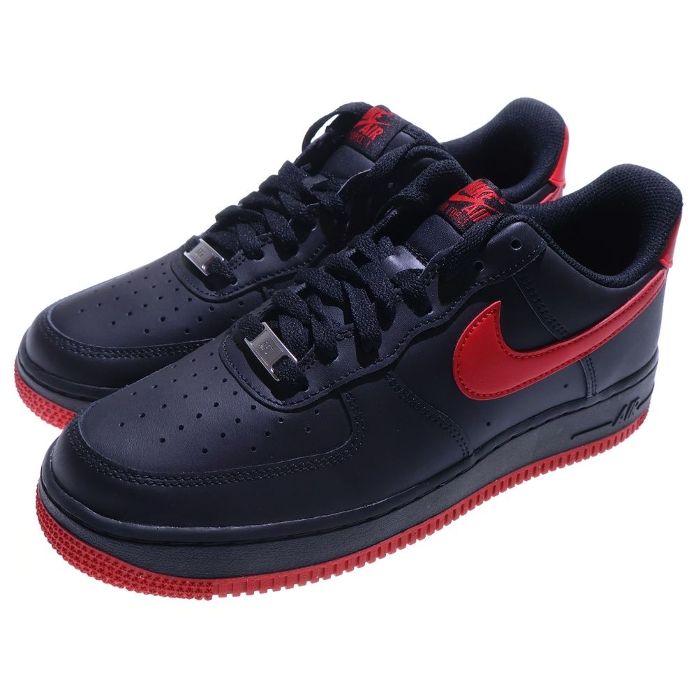 NIKE ナイキ AIR FORCE 1 07 BLACK RED エアフォース ローカットスニーカー ブラック レッド US 8.5 26.5 cm FJ 4146-002