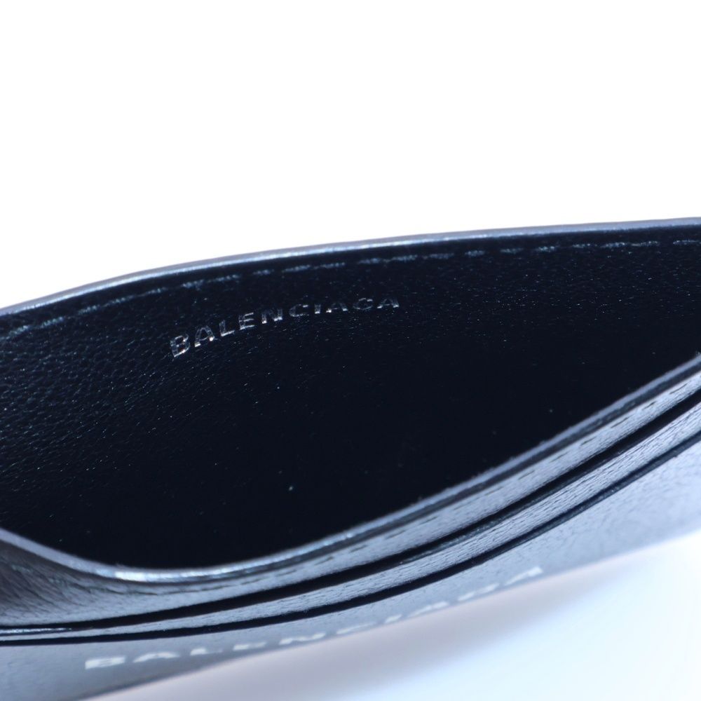  バレンシアガ CASH CARD HOLDER ロゴ キャッシュ レザー カードホルダー パスケース ブラック 593812 名刺入れ 小物