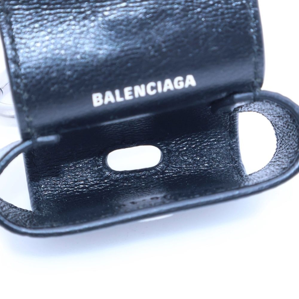  バレンシアガ CASH AIRPODS PRO ロゴ レザー エアポッズケース ブラック 655679 その他 小物