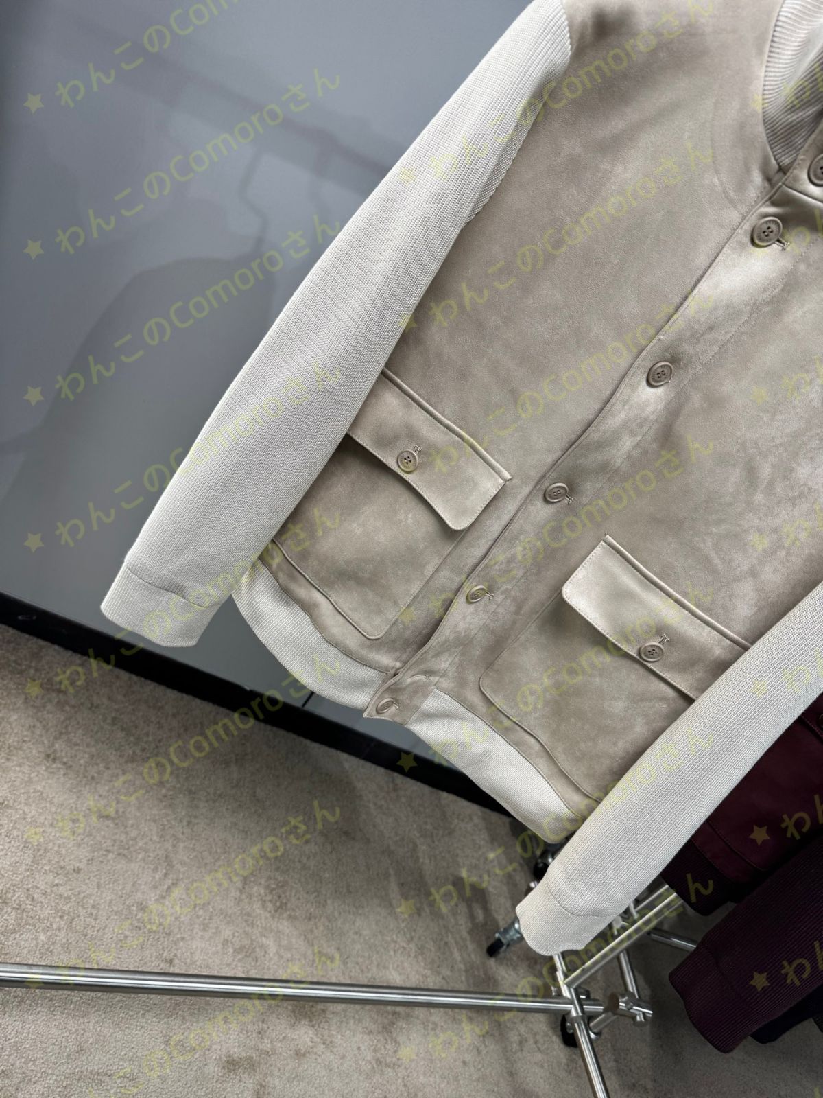 スエードニット切替