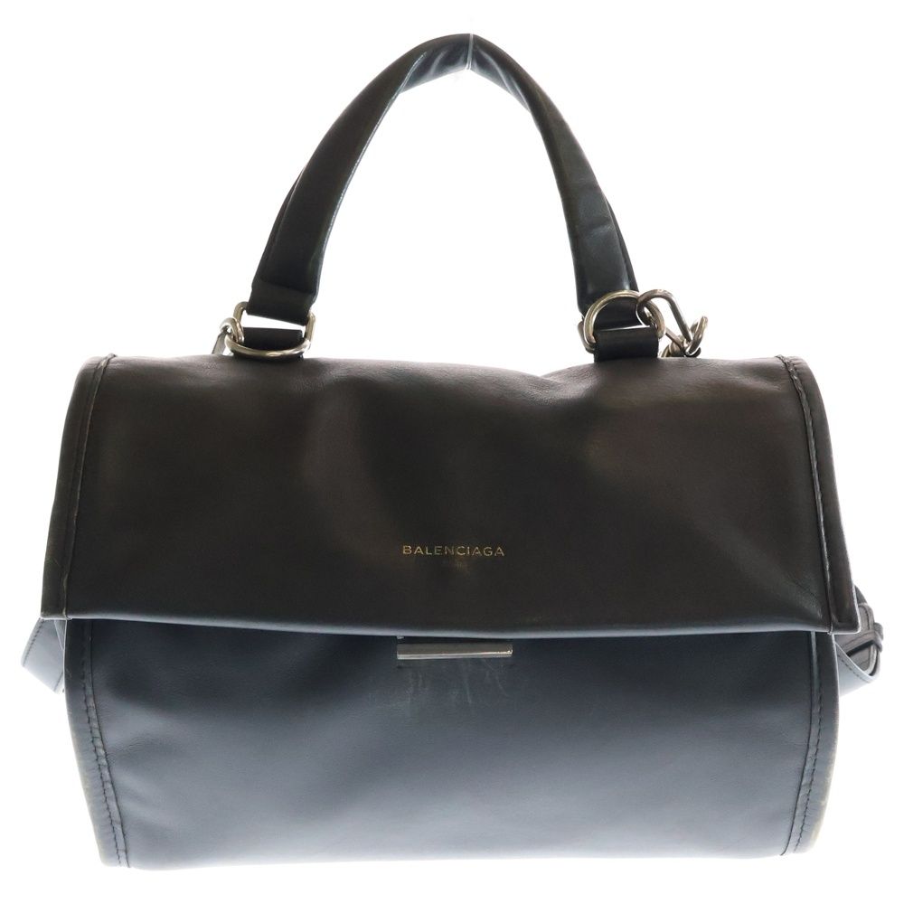 バレンシアガ ツールサッチェルS 2 WAYバッグ ハンドバッグ ショルダーバッグ メッセンジャーバッグ グレー レザー シルバー金具 456984