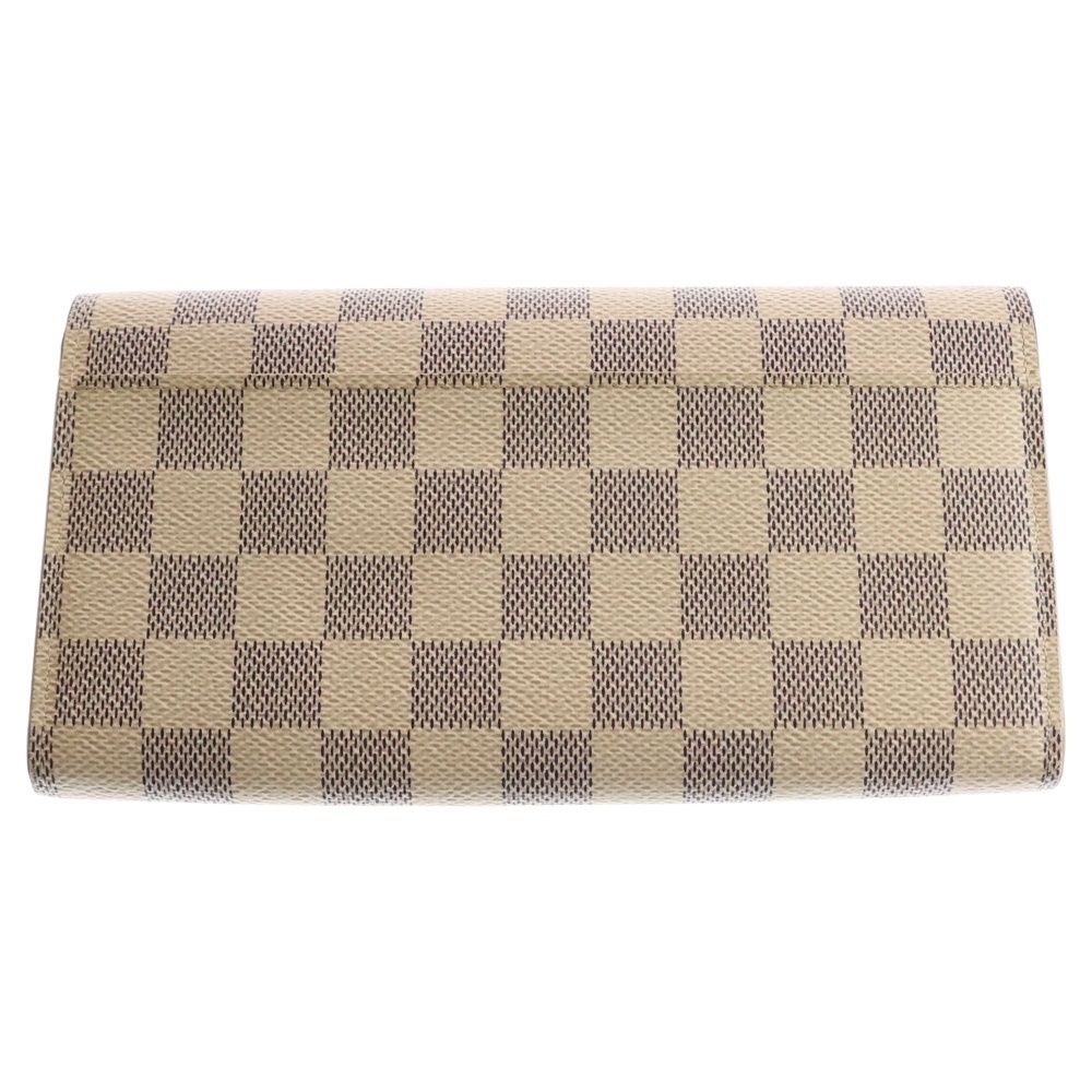 LOUIS VUITTON ルイヴィトン ダミエアズール ポルトフォイユ サラ PVCコーティングキャンバス ロングウォレット 長財布 ホワイト N 63208 ICタイプ