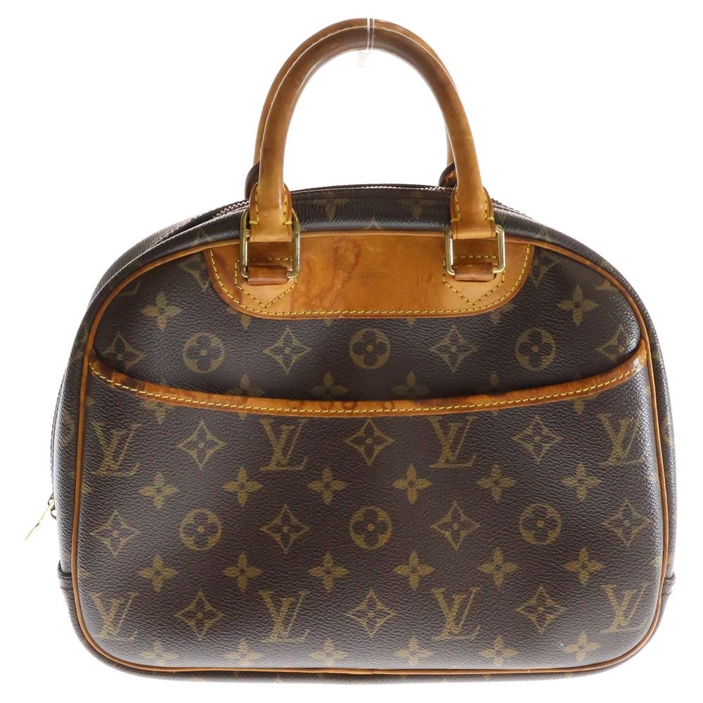 LOUIS VUITTON ルイヴィトン モノグラム トゥルーヴィル ハンドバッグ ブラウン ゴールド金具 レザー PVC M 42228