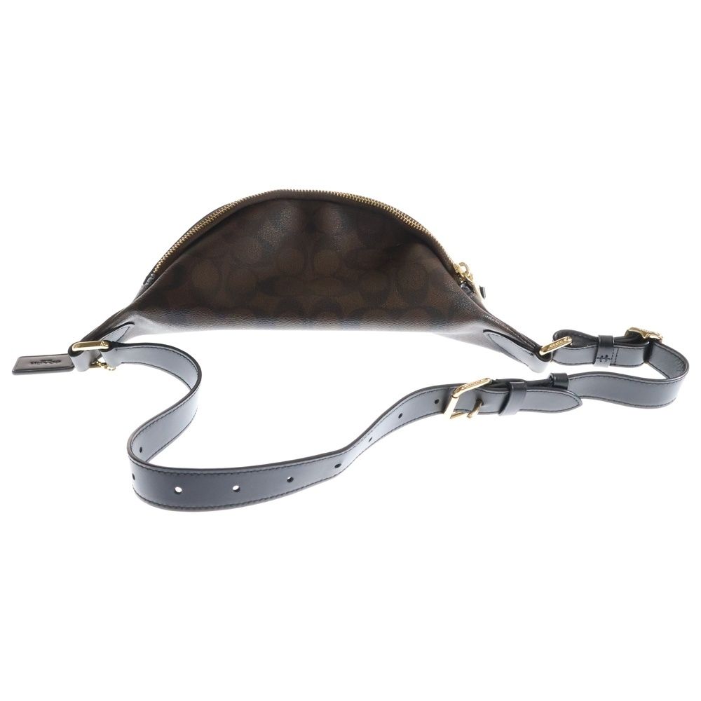 COACH コーチ シグネチャーロゴ レザーボディバッグ ウエストバッグ ブラウン F48740