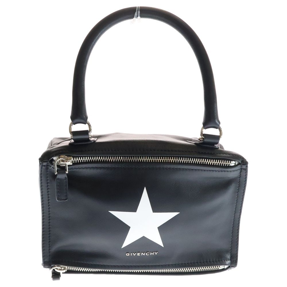 GIVENCHY ジバンシィ パンドラ 星柄 ハンドバッグ ブラック レザー