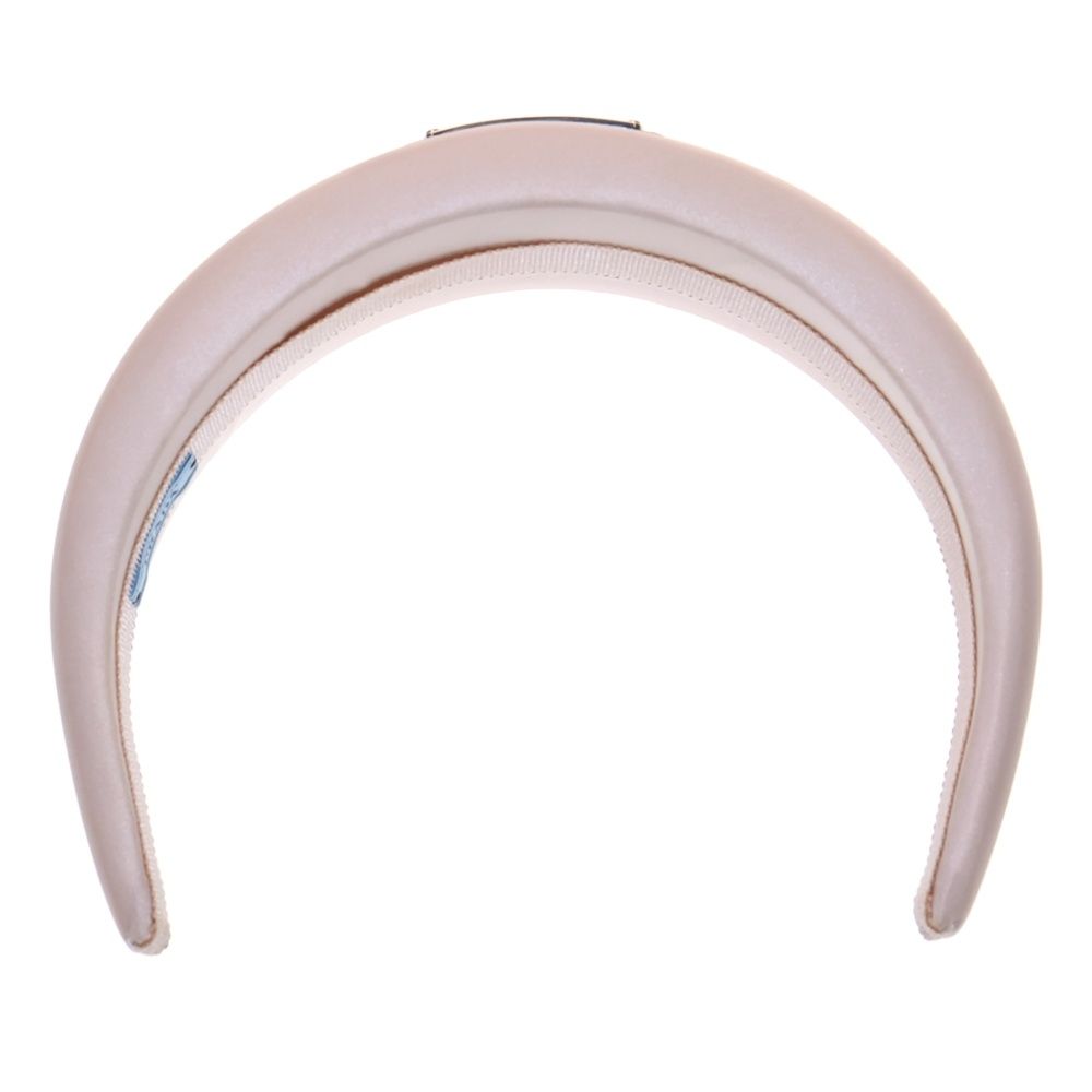 PRADA プラダ カチューシャ トライアングルロゴ ピンク ナイロン ヘア 1 IH 016