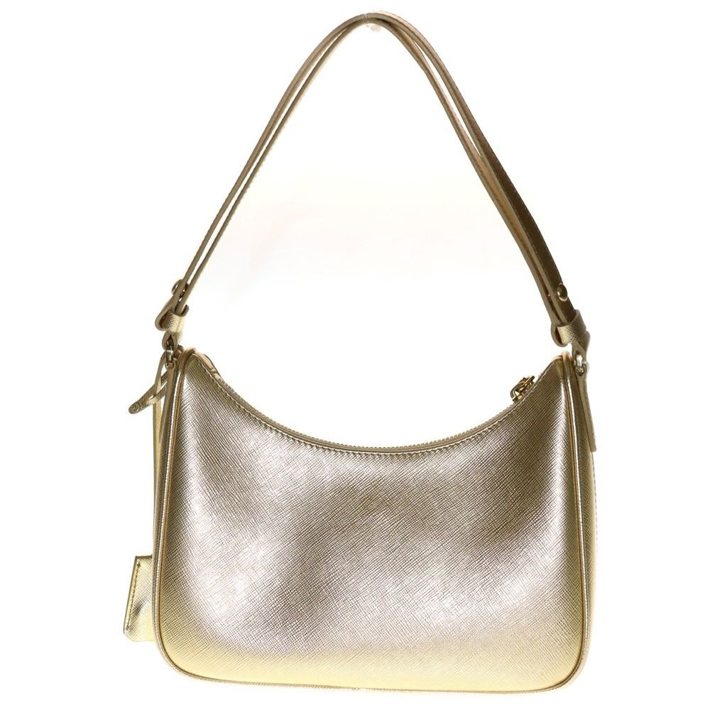 PRADA プラダ G Saffiano bag サフィアーノ トライアングルロゴ バッグ ゴールド 1BC204 NZV F0522