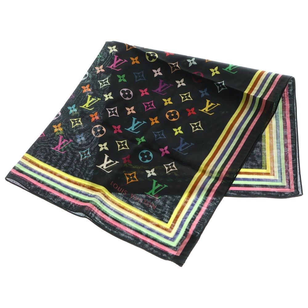 LOUIS VUITTON マルチカラー ハンカチ LOUIS VUITTON (ルイヴィトン) モノグラム マルチカラー ミニ スカーフ