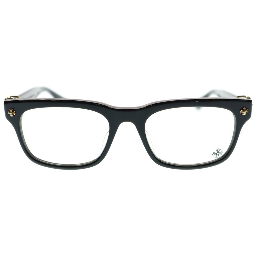 CHROME HEARTS クロムハーツ VAGILANTE CHプラステンプル アイウェア メガネ 眼鏡 ブラック ゴールド