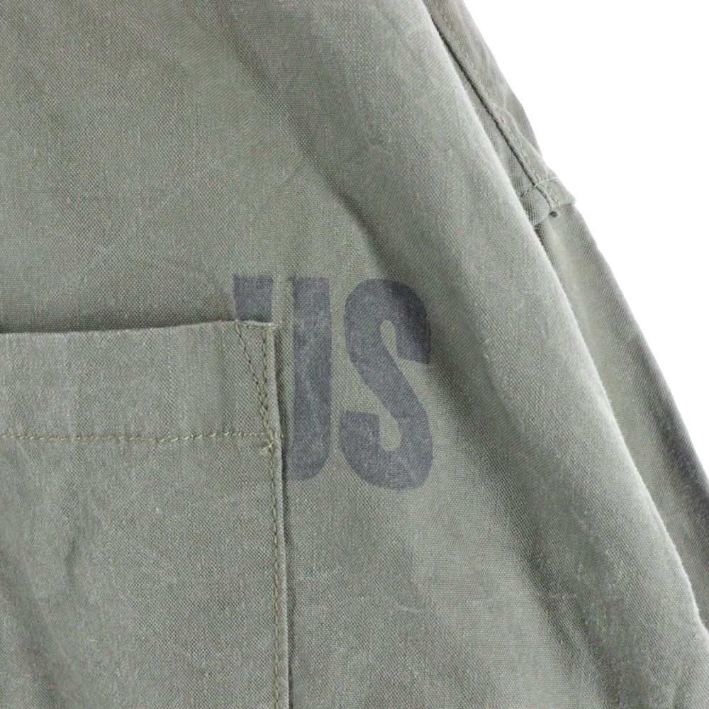 READY MADE レディメイド 16AW ×FEAR OF GOD Mandarin Collar Studio Shirt フィアオブゴッド マンダリン スタジオシャツ ミリタリージャケット ノー シャツ サイドジップ KANDAIZUMI_COM