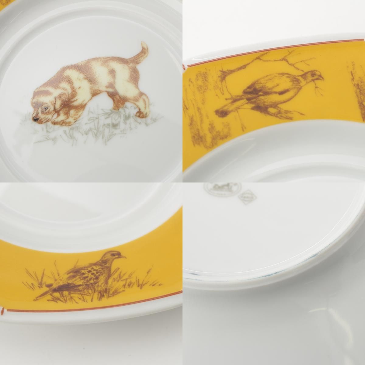エルメス シャス ラブラドール 八角 モーニング 食器 カップ＆ソーサ