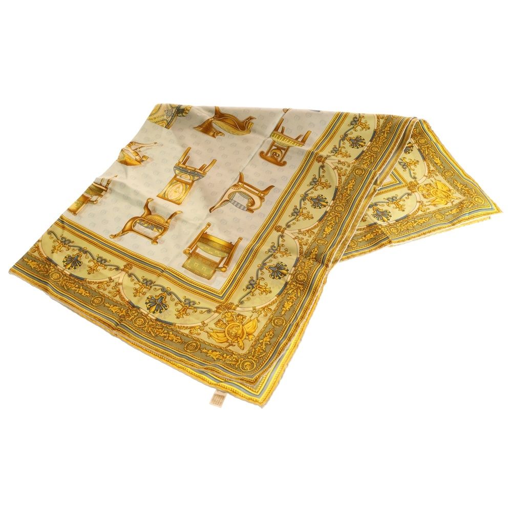 GUCCI大判シルクスカーフ クラシックチェアー柄 グリーン GUCCI(グッチ