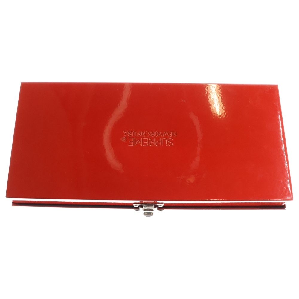SUPREME シュプリーム 17 SS Large Metal Storage Box ラージ メタル ロゴデザイン ストレージボックス レッド ホワイト