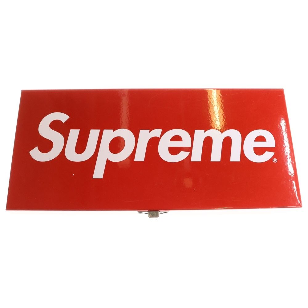 SUPREME シュプリーム 17SS Large Metal Storage Box ラージ メタル ロゴデザイン ストレージボックス レッド ホワイト