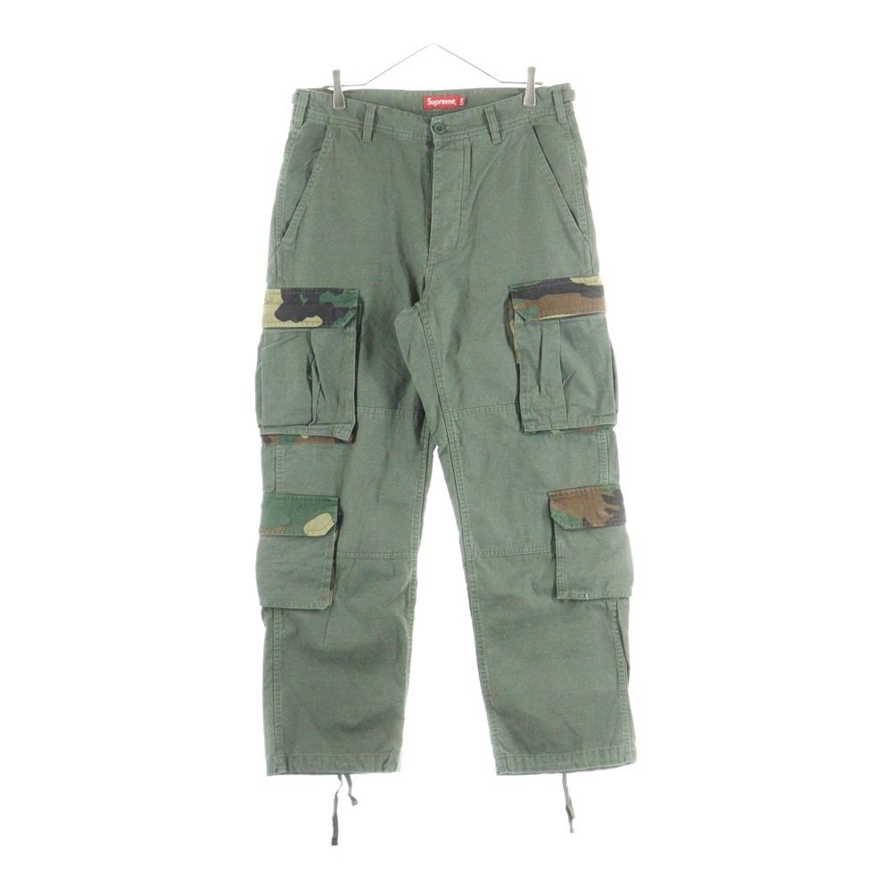 SUPREME シュプリーム 22SS Cargo Pant カモフラージュ 迷彩切替 カーゴパンツ カーキ