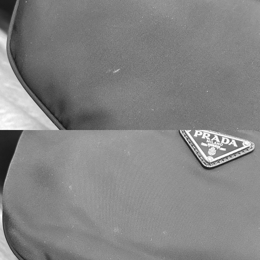 プラダ ボディバッグ ユニセックス 肩掛け 斜め掛け ウエストバッグ トライアングルロゴ Re-Nylon PRADA ナイロン ブラック 黒 シルバー金具 品 DECORATOM_COM_BR