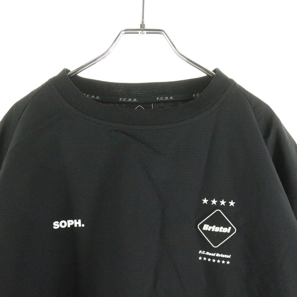 F.C.R.B. F.C.Real Bristol FCRB エフシーアールビー エフシー ルブリストル 22SS 3LAYER PISTE スリーレイヤー ピスト クルーネック長袖ナイロンゲームシャツ カットソー ブラック FCRB-220019 KANDAIZUMI_COM