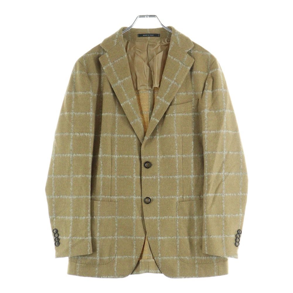 TAGLIATORE タリアトーレ ブロックチェック ノッチドラペル ウール 2B テーラードジャケット ベージュ 1SVF22K