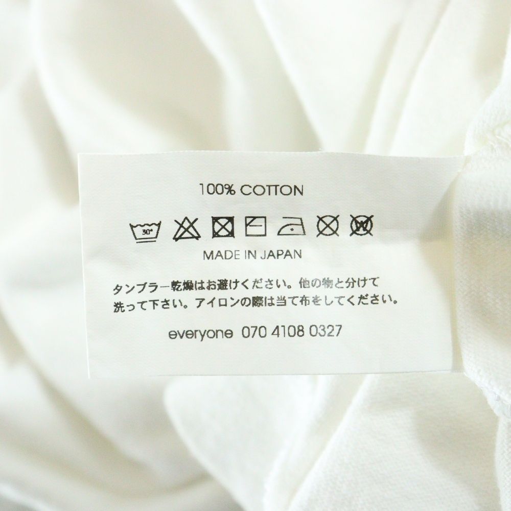 everyone エブリワン ligo longsleeve t-shirt ロゴ ロングスリーブTシャツ ホワイト EV 23-CS 10 七分 長袖カットソー トップス メンズ