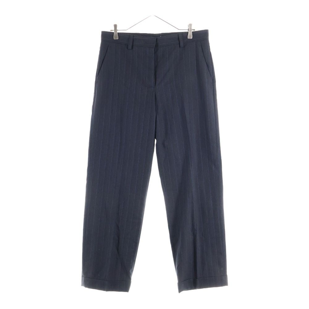 miumiu ミュウミュウ ストライプ ウールテーパードスラックスパンツ グレー MP1704 RFID