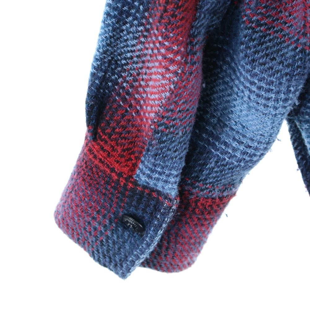 OFF-WHITE オフホワイト 17 AW CHECK SHIRT アロープリント チェック柄 ウエスタン長袖シャツ レッド ブルー