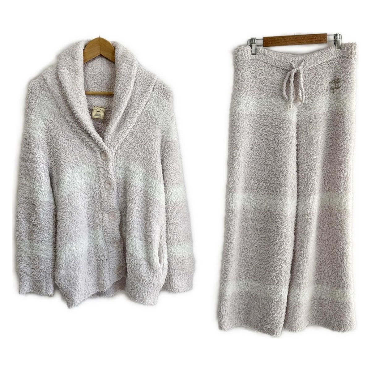 gelato pique ジェラートピケ レディースパンツセットアップ レディース - ライトピンク×白 ボーダー