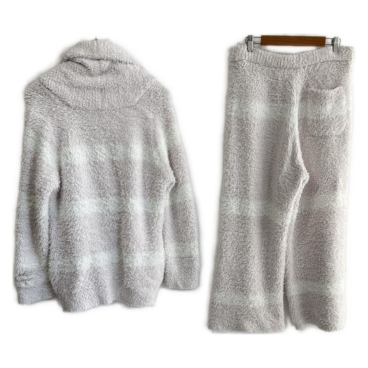 gelato pique ジェラートピケ レディースパンツセットアップ レディース - ライトピンク×白 ボーダー