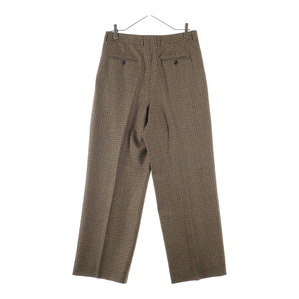 CELINE セリーヌ ハウンドトゥース スラックス ウールトラウザーズパンツ ブラウン