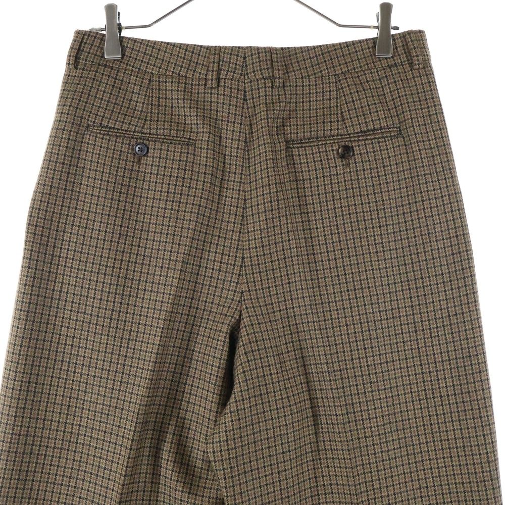  CELINE セリーヌ ハウンドトゥース スラックス ウールトラウザーズパンツ ブラウン チノパン パンツ