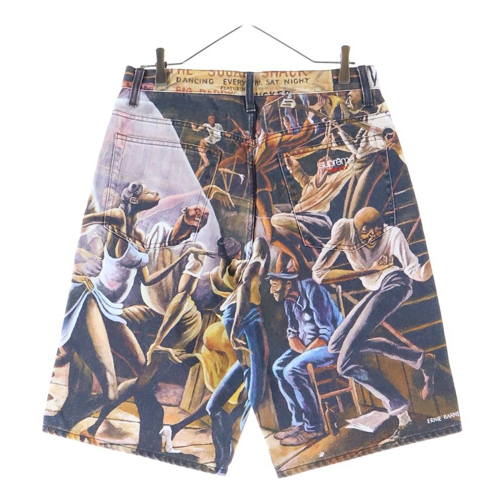 SUPREME シュプリーム 25 SS ×Ernie Barnes Baggy Denim Short Dance アーニーバーンズ バギー デニム ショーツ ハーフパンツ マルチ