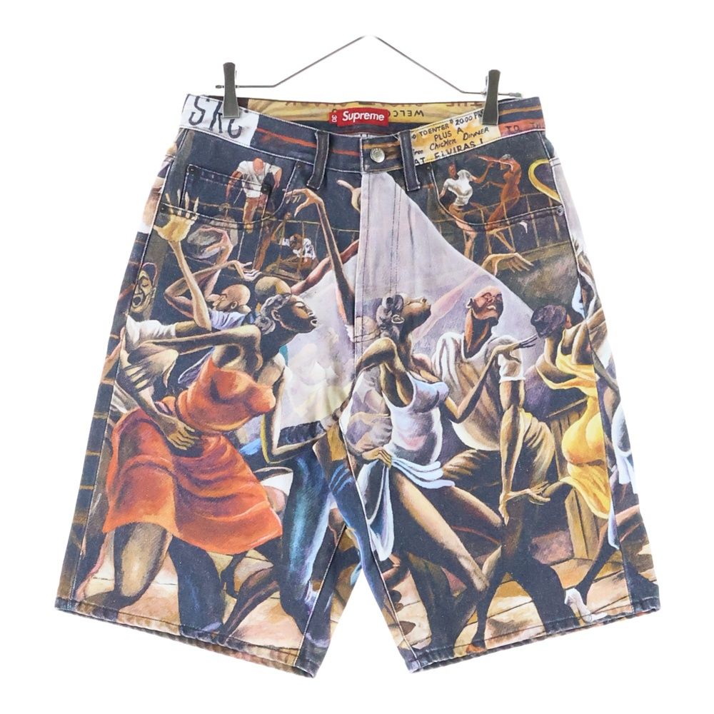 SUPREME シュプリーム 25SS ×Ernie Barnes Baggy Denim Short Dance アーニーバーンズ バギー デニム ショーツ ハーフパンツ マルチ