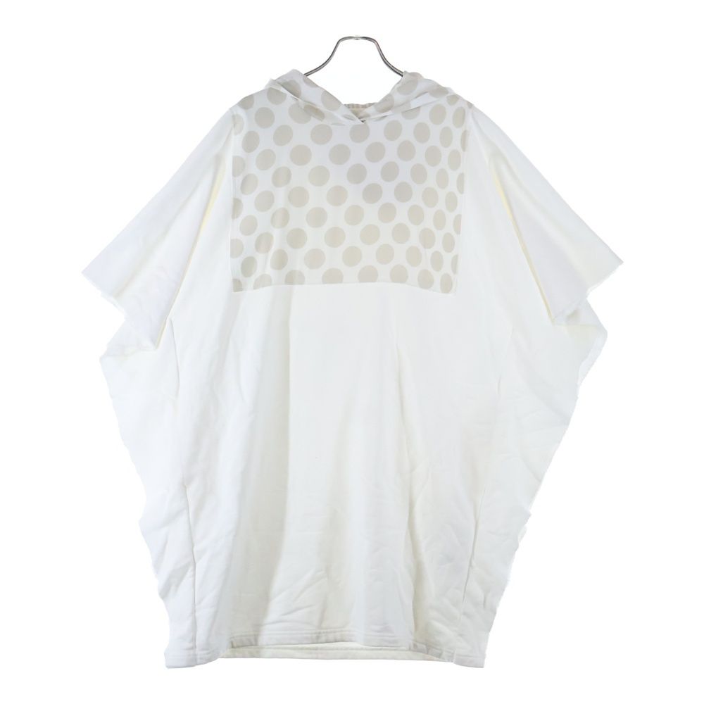 MM6 Maison Margiela エムエムシックスメゾンマルジェラ 21SS ドット スウェットプルオーバー ポンチョ ホワイト レディース S62CT0131
