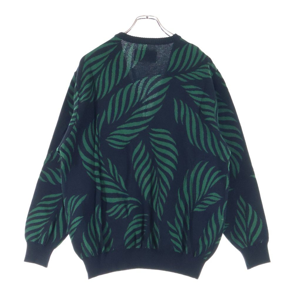 WACKO MARIA ワコマリア 23SS LEAF JACQUARD CARDIGAN リーフジャガードカーディガン ニット セーター グリーン ブラック 23SS-WMK-KN14