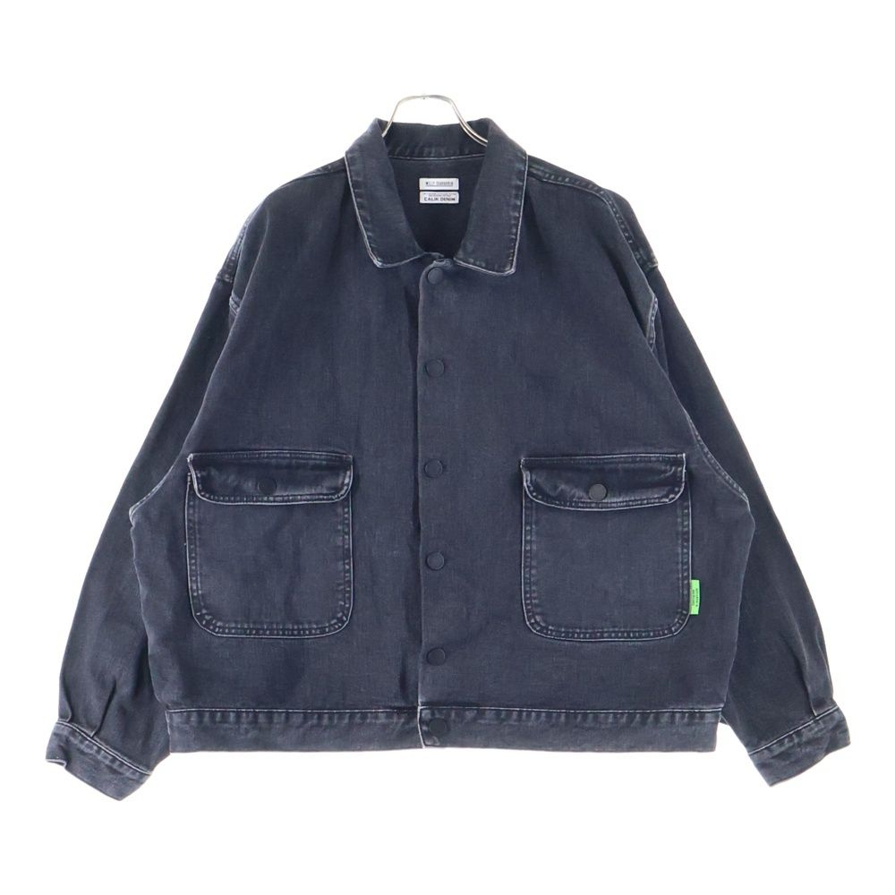 WILLY CHAVARRIA ウィリーチャバリア 6B ダブルフラップポケット オーバーサイズ デニムジャケット ブラック