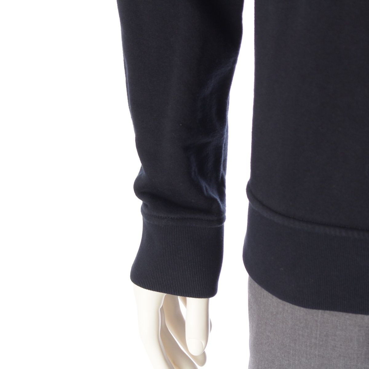 エルメス コットン メタルリー オ カレ レザーパッチ トレーナー