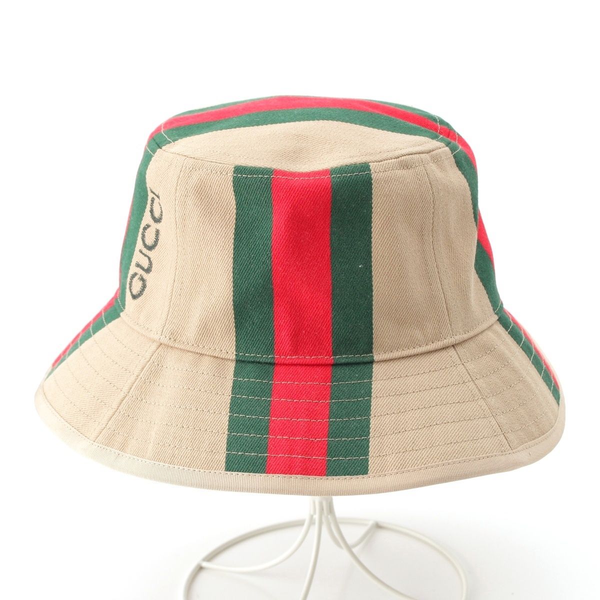 グッチ キャンバス ロゴ シェリーライン バケット ハット 帽子 788561