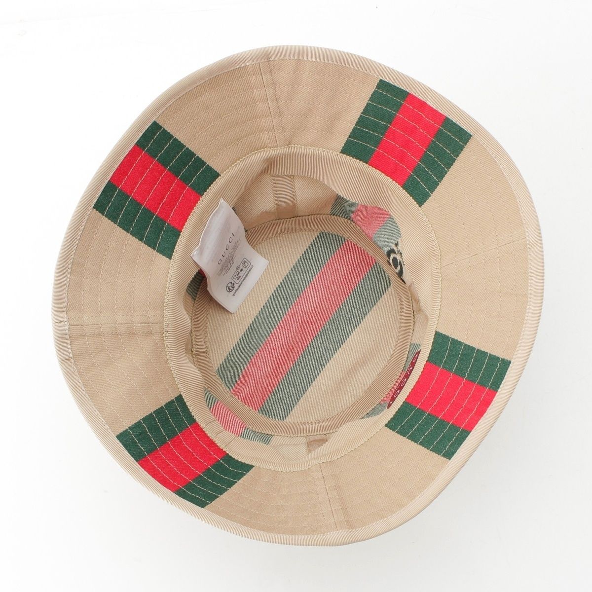 グッチ キャンバス ロゴ シェリーライン バケット ハット 帽子 788561