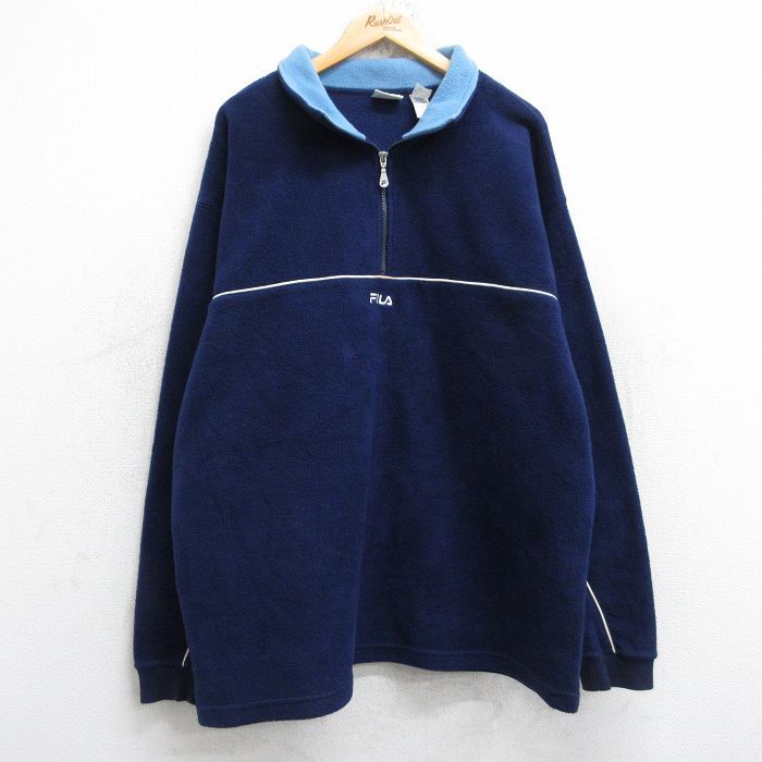 XL/古着 フィラ FILA 長袖 ハーフジップ フリース ジャケット メンズ