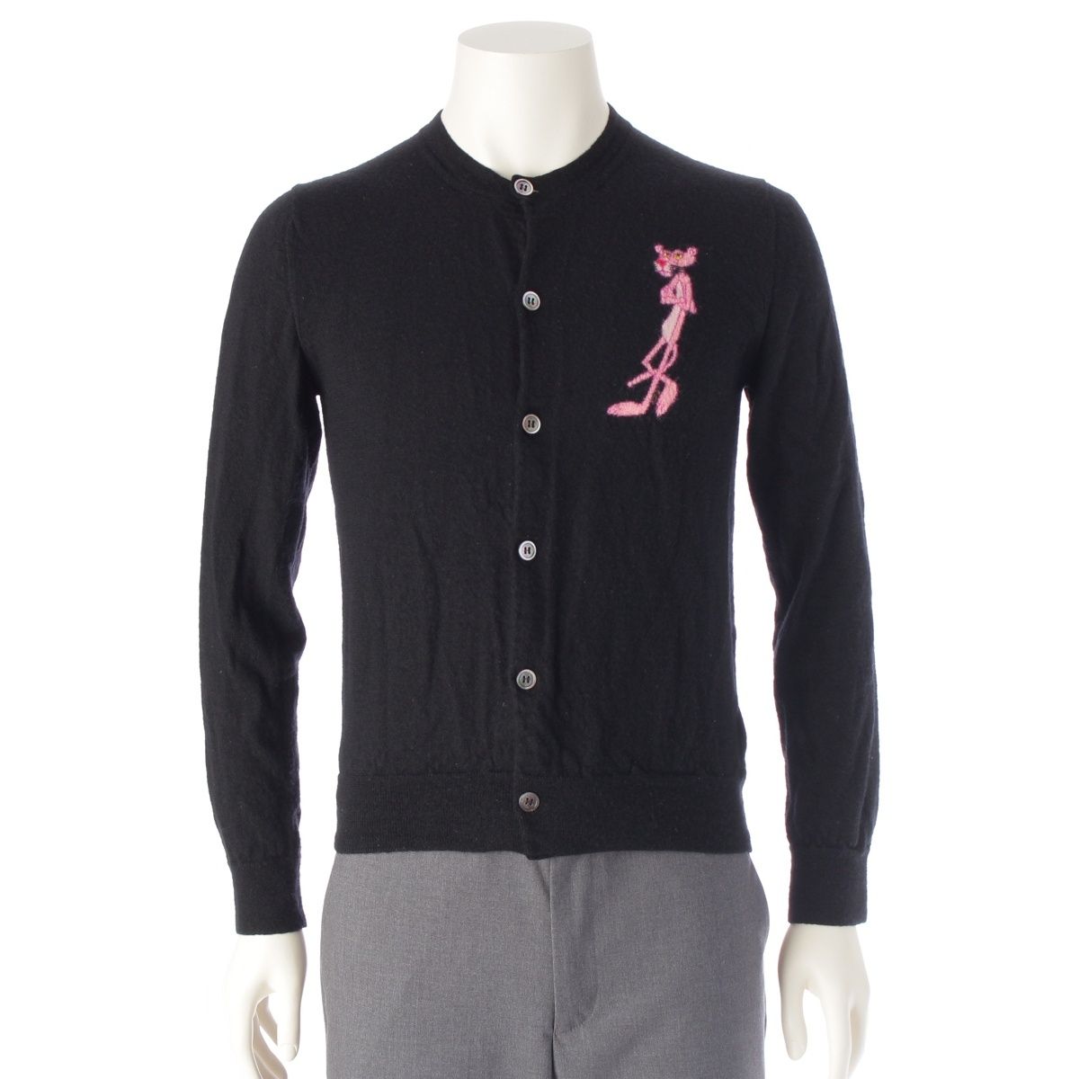 コムデギャルソンオムプリュスエバーグリーン AD2009 ウール ピンクパンサー カーディガン トップス PD-N202 ブラック S【】