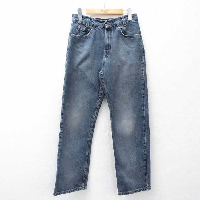 W28 古着 リーバイス Levis 562 ジーンズ メンズ 90s コットン 紺 ネイビー デニム 25nov04 ボトムス ジーパン Gパン ロング パンツ